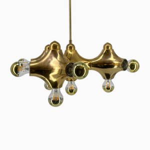 Space Age Golden Gemini Chandelier from Cosack Leuchten, Germany, 1960s