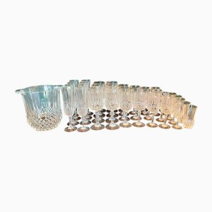 Vintage French Crystal Longchamp Set from Cristal d'Arques, Set of 37