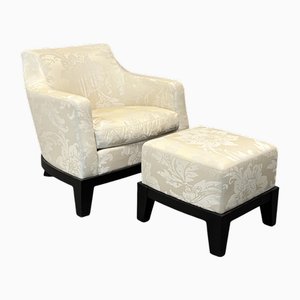 Juego de sillón Aziza y otomana de Promemoria