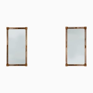 Large 20th Century Baroque Rectangle Gilded Mirrors from Deknudt, Belgium, 1980s, Set of 2