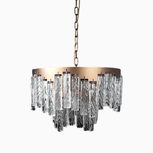 Lustre Art Déco en Verre de Murano dans le style de Venini, Venise, Italie, 1970