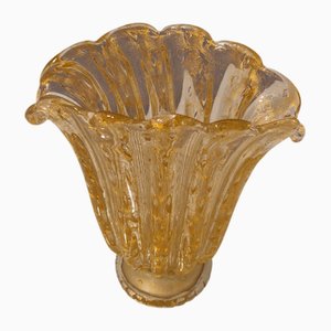 Vase en Verre Orange de Barovier & Toso, 1960s