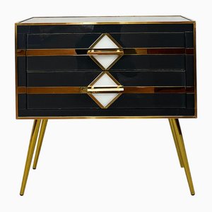 Vintage Dark Grey Nightstand, 1970