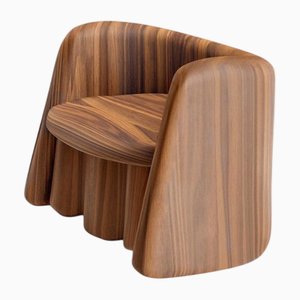 Armchair Plisse Collectible in Wood by Alter Ego Studio