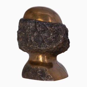 Bronze Abstract Head by Wolf Bröll, 1993