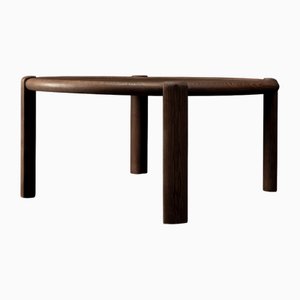 Table Basse Géométrique en Chêne et Marbre, 1960s