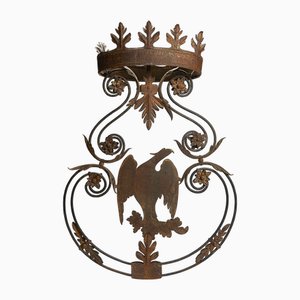 Enseigne Antique en Fer Forgé avec Aigle du 18ème Siècle