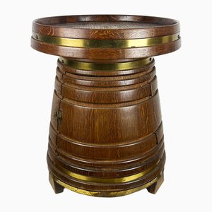 Vintage Barschrank aus verkupfertem Eichenholz, 1950er