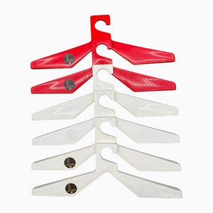 Vintage Pantheon Era Coat Hangers by Ingo Maurer for Design M / Ehrlich Austria, 1970s, Set of 6