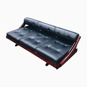 G195 Daybed in Rosewood and Leather by Gianni Songia for Sormani, 1960s