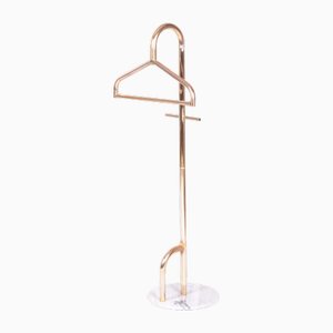 Mid-Century Clothes Valet Stand in Brass & Marble, France, 1960s