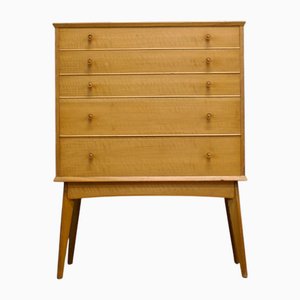 Mid-Century Chest of Drawers in Walnut by Alfred Cox, 1950s