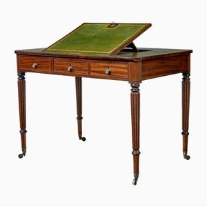 19th Century Late Georgian Mahogany and Leather Architects Desk, 1810