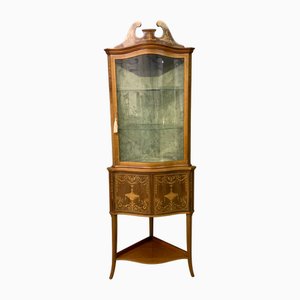 Inlaid Mahogany Corner Cabinet, 1900