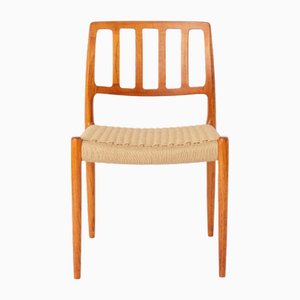 Chaise Modèle 83 Vintage en Bois de Teck par Niels Otto (NO) Møller pour JL Møllers, Danemark