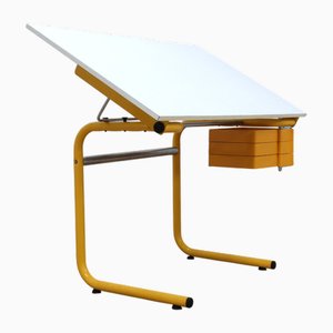 Escritorio amarillo de Bieffeplast, años 60