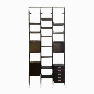 Bücherregal aus ebonisiertem Holz im Stil von Albini von Franco Albini, 1960er