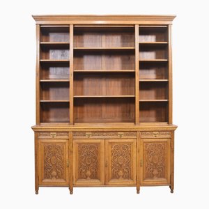 Large Carved Oak Bookcase