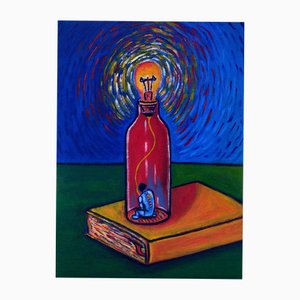Dimitri Turava, The Reader, 2023, Acrylic on Canvas