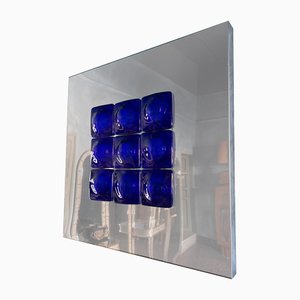 Modern inspirierte Mid-Century Spiegelskulptur aus Glas & Stahl von Amanda Malm, 2025
