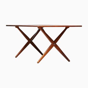 Table de Salle à Manger 303 en Chêne et Métal par Hans Wegner attribuée à Andreas Tuck, Danemark, 1950s
