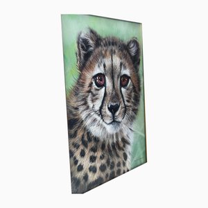 Pip McGarry, Cheetah Cub, Oil Painting on Canvas