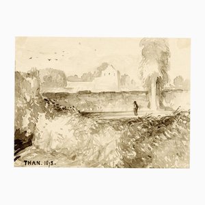 Sir James Peile, Fort at Thana, Maharashtra, India, 1878, Watercolour