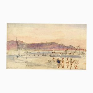 A.H. Walker, Ataka Mountains, Suez Port, Egypt, 1873, Watercolour