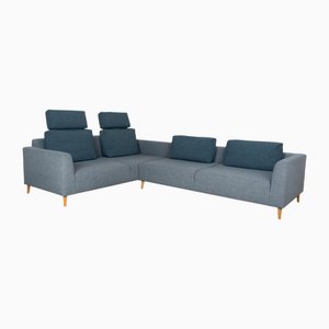 162 Fabric Corner Sofa in Grey and Blue from Freistil Rolf Benz