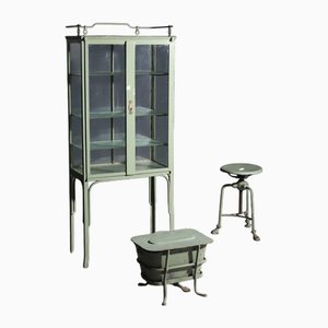 Mobilier en Fer Peint, Set de 3