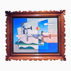Osvaldo Peruzzi, Studie für Aeroarmonie, 1933, Tempera, gerahmt