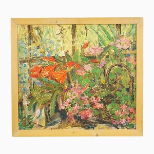 Alexander Michael, Flowering Cactus, 1974, Oil Painting