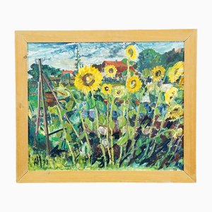 Alexander Michael, A Field of Sunflowers, 1975, Ölgemälde