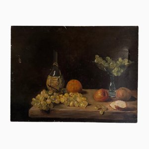 Still Life with Fruit, Early 20th Century, Oil on Canvas, Framed