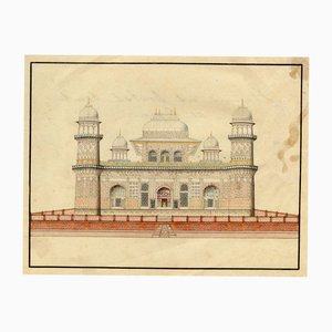 Indian Company School, Tomb of Itimad-al-Daula, Agra, 19th Century, Watercolour