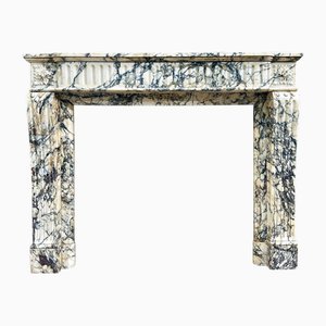 Louis XVI French Fireplace Mantel in Serravezza Marble, 1850