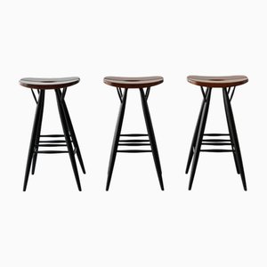 Pirrka Barhocker von Ilmari Tapiovaara, 3 . Set