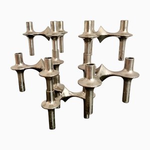 Vintage Stackable Candlestick Orion Series from Stoff Nagel, Germany, 1970s, Set of 5