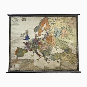 Mapa alemán que representa a Europa en el siglo XV de Prof. Max Georg Schmidt, años 50