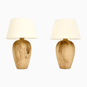 Vintage Terrakotta Tischlampen, 1970, 2er Set