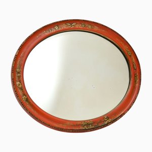 Antique Lacquered Chinoiserie Mirror, 1920