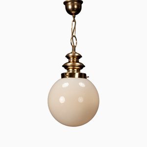 Deckenlampe mit Opalglas, 1980er