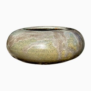 Studio Ceramic Art Vase Glazed in Traditional Raku-Technique, Germany, 1960