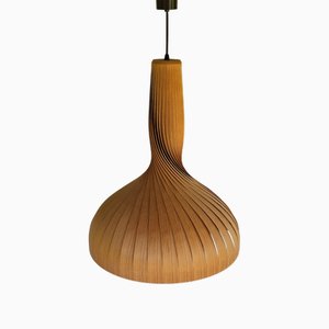 Pendant Lamp in Turned Pinewood by Hans-Agnes Jakobsson for Markaryd, Sweden, 1960