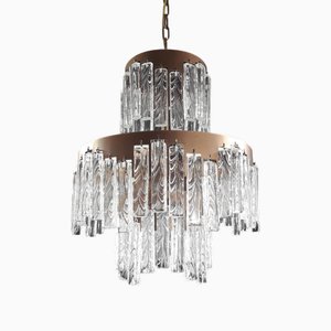 Lampadario vintage in vetro di Murano, anni '70