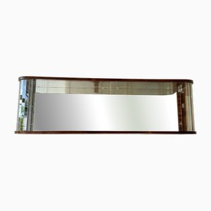 Vetrina pensile in legno con elementi in vetro, anni '60