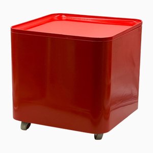 Red Space Age Table by Marcello Siard for Longato, Italy, 1970s
