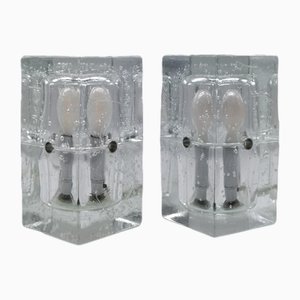 Lampes de Bureau en Verre par Albano Poli pour Poliarte, Italie, 1970s, Set de 2