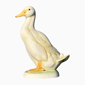 Große handbemalte Porzellan Art Gans Figur von Uwe Netzsch für Goebel, Deutschland, 1990er