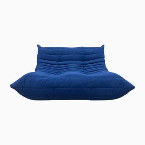 Canapé Deux Places Togo Bleu de Ligne Roset, 2010s